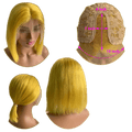 Rio Lace Front U-Part Human Hair Bob Wig, Straight - Choose Size
