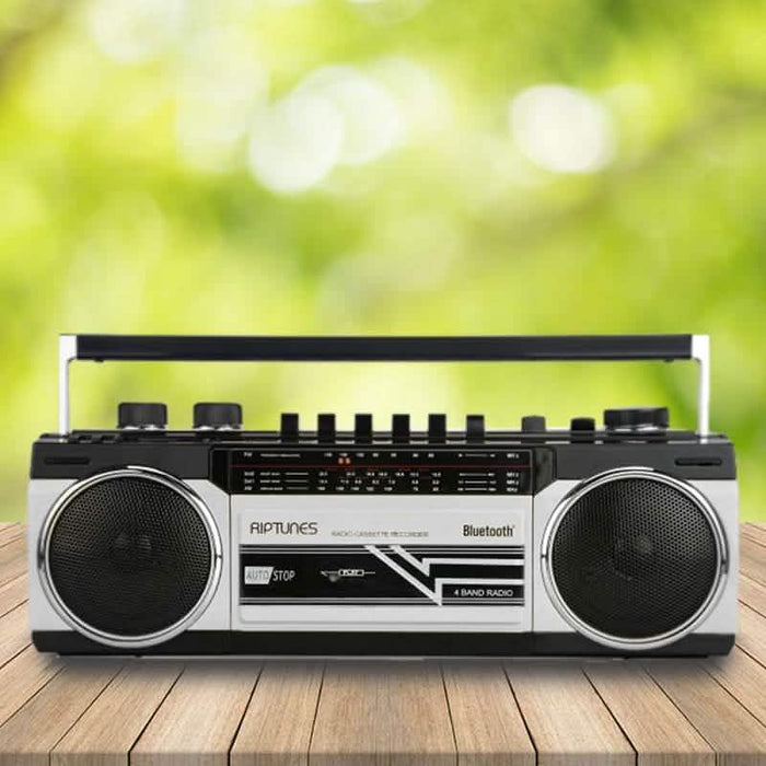 Riptunes Retro Radio Cassette Bluetooth Boombox by DailySale