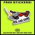 Rise and Grind - Hard Hat Decal by Armed American Supply