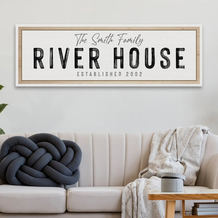 River House Sign by Tailored Canvases
