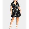 City Chic Plus Floral Button-Front Dress, Size XXL by Vanessa Jane