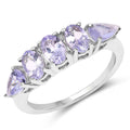 2.33 Carat Genuine Tanzanite .925 Sterling Silver Ring by Bids.com