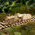 Robotime 308pcs DIY Movable 3D Prime Steam Train Wooden Puzzle Model Toy by DailySale
