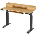 Rolanstar Height Adjustable Desk Standing Desk with Keyboard Tray and Monitor Shelf by DailySale