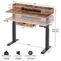 Rolanstar Single Motor Free Standing Electric Height Adjustable Desk by DailySale