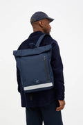 Roll Reflective Backpack Navy by Lefrik USA