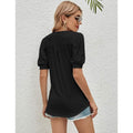 Romanstii Women Casual V-neck T-Shirts Loose Puff Short by DailySale