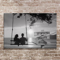 Romantic Swing Family Names Sign by Tailored Canvases