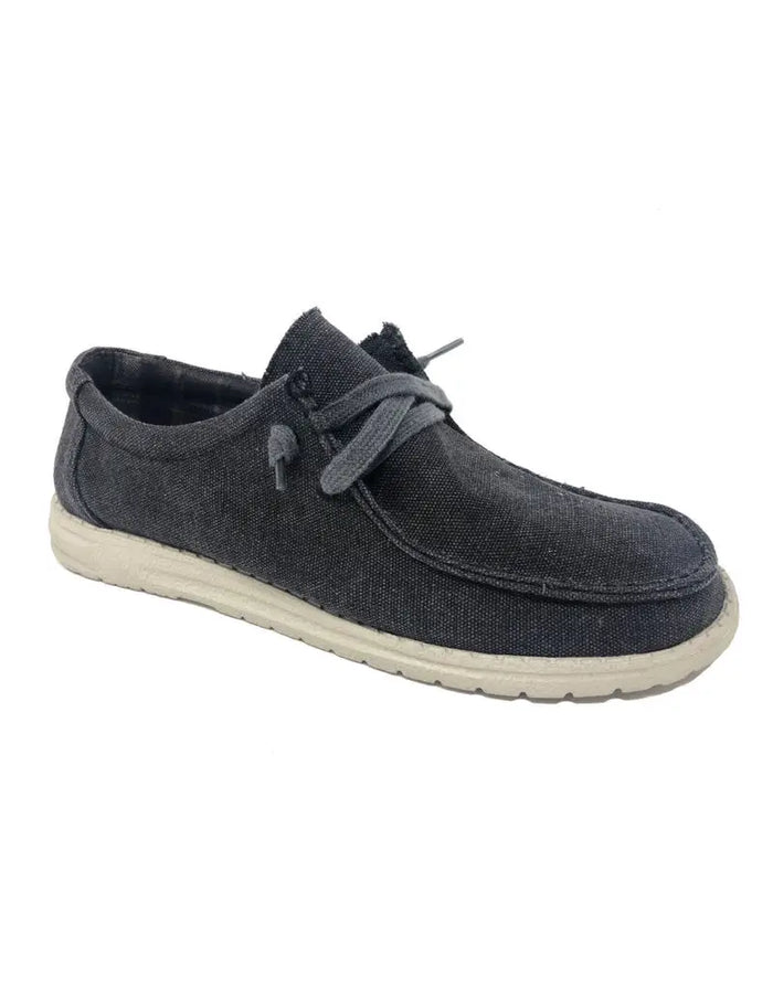 Ron Canvas Slip On - Black by Boutique 23