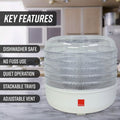 Ronco 5-Tray Dehydrator, Food Preserver, Quiet Dehydrating and Easy to Use by DailySale