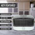 Ronco Turbo EZ-Store 5-Tray Dehydrator with Convection Air Flow by DailySale