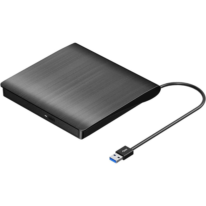 ROOFULL External CD DVD Drive USB 3.0 CD-Burner Premium Portable CD-ROM DVD+/-RW Optical Disc Drive Player Reader Rewriter (Refurbished) by DailySale