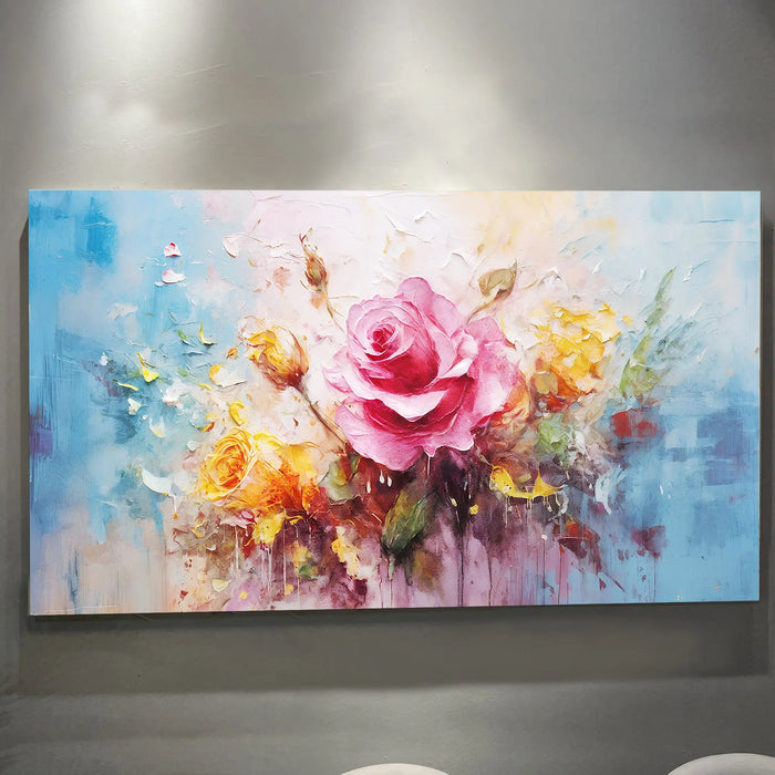 Rose Flower Wall Art by Tailored Canvases