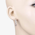 Rose Gold Genuine Morganite Hoop Earrings by Fine Color Jewels