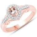 Rose Gold Morganite Jewelry Set by Fine Color Jewels