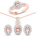 Rose Gold Morganite Jewelry Set by Fine Color Jewels