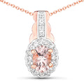 Rose Gold Morganite Jewelry Set by Fine Color Jewels