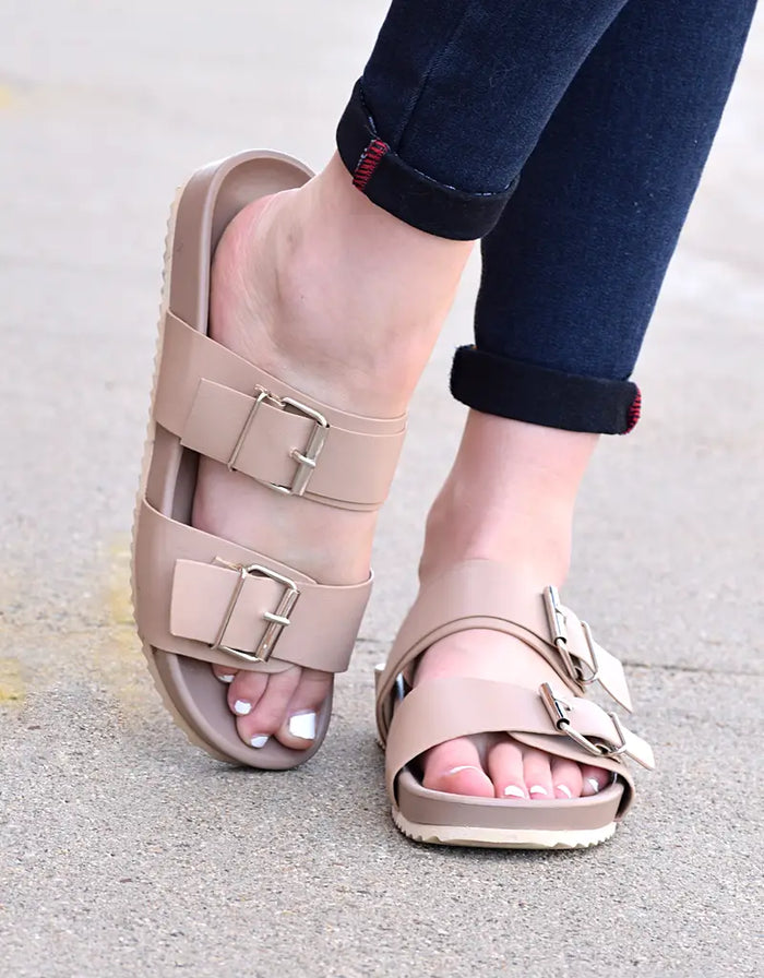 Rouge 2 Strap Sandals by Boutique 23