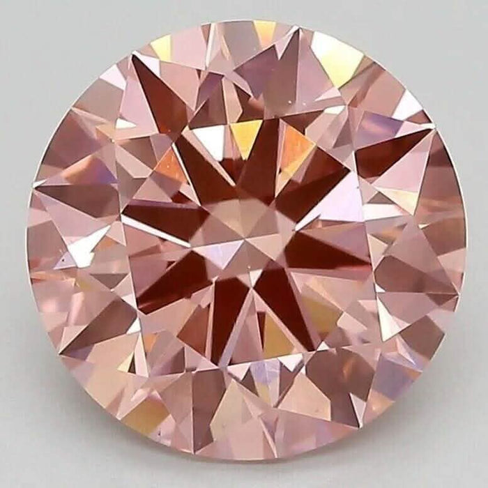 Round 3.25 ct Fancy Intense Pink VS1 IGI Certified Lab Grown HPHT Diamond Round by DailySale