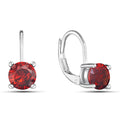 Round Cut Gemstone Leverback Earrings by DailySale