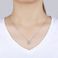 Round Cut Solitaire Crystal Pendant Necklace by DailySale