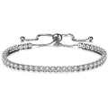 Round Cut Swarovski Elements Crystal Adjustable Tennis Bracelet by DailySale