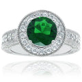 Round Halo Colored Rings by DailySale