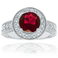 Round Halo Colored Rings by DailySale