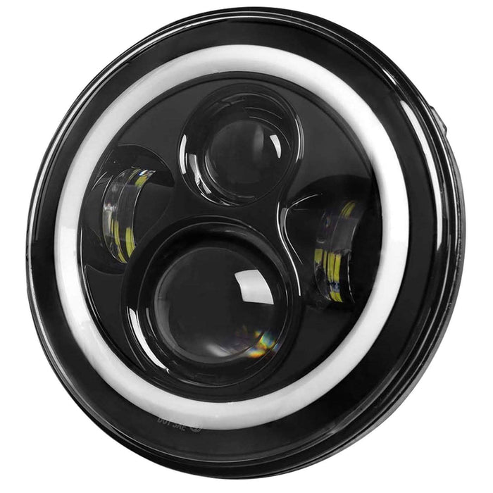 Round LED Headlight Halo Angel Eyes for Jeep Wrangler by DailySale