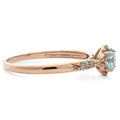 Round Natural Sky Blue Topaz Gemstone Silver Ring by Fine Color Jewels