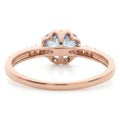 Round Natural Sky Blue Topaz Gemstone Silver Ring by Fine Color Jewels