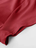 Round Neck Short Sleeve T-Shirt with Bra: Burgundy by Boutique 23