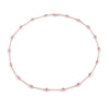 Round Peach Morganite 18K Rose Gold Plated Silver By The Yard Necklace