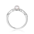 Round Pearl Solitaire Ring by Fine Color Jewels