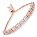 Round Pink Morganite 18k Rose Gold Over Silver Bolo Adjustable Bracelet by Fine Color Jewels