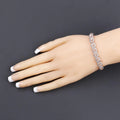 Round Pink Morganite 18k Rose Gold Over Silver Bolo Adjustable Bracelet by Fine Color Jewels