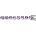 Round Purple Amethyst Prong Sterling Silver Tennis Bracelet by Fine Color Jewels