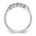 Round Sapphire Diamond Prong 10K Gold Five Stone Ring by Fine Color Jewels