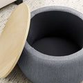 Round Storage Ottoman Coffee Table by DailySale
