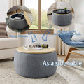 Round Storage Ottoman Coffee Table by DailySale