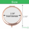 Round Sublimation Blanks Compact Pocket Mirror – Gold | Rose Gold | Silver | Black by INNOSUB USA
