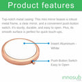 Round Sublimation Blanks Compact Pocket Mirror – Gold | Rose Gold | Silver | Black by INNOSUB USA