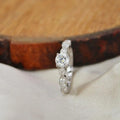 Round White Moissanite Prong Sterling Silver Engagement Solitaire Ring by Fine Color Jewels