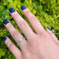 Round White Moissanite Prong Sterling Silver Engagement Solitaire Ring by Fine Color Jewels