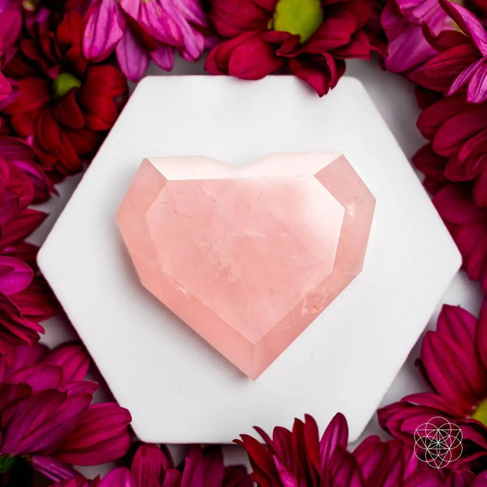 Royal Diamond Heart - Madagascar Rose Quartz for Infinite Love by Conscious Items