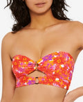 Hula Honey Juniors’ Bold Bouquet Printed Cutout Bikini Top by Vanessa Jane