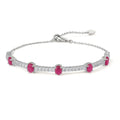 Ruby Adjustable Bracelet by Fine Color Jewels