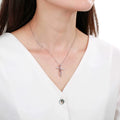 Ruby Cross Necklace by Fine Color Jewels