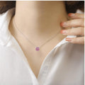 Ruby Encrusted Pendant Necklace by Fine Color Jewels