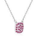 Ruby Encrusted Pendant Necklace by Fine Color Jewels